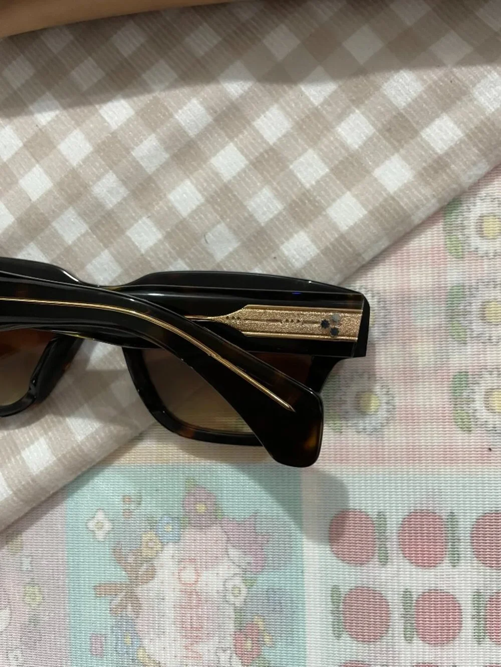Jacques Marie Mage Tortoiseshell Square-Frame Sunglasses